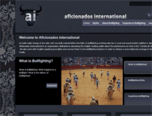 Tablet Screenshot of aficionados-international.com